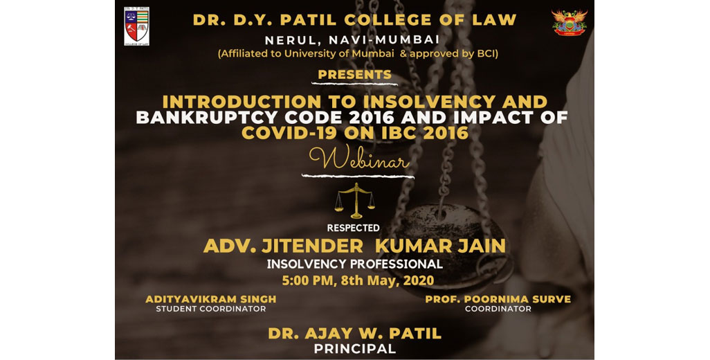 Webinar on Introduction to Insolvency and Bankruptcy Code